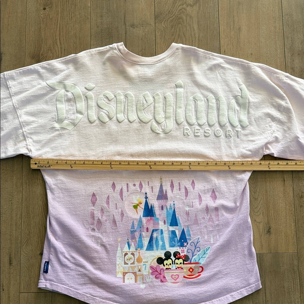 Disneyland Adult Spirit Jersey Joey Chou XL Pink Purple Gradient Fantasyland EUC - Picture 12 of 14